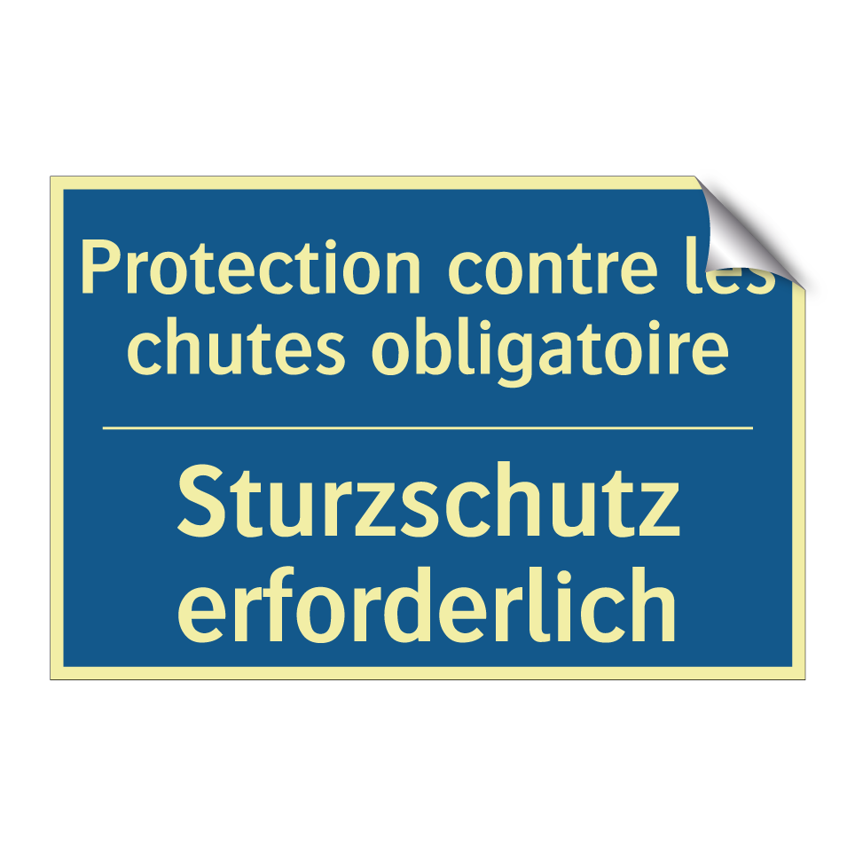 Sturzschutz erforderlich - Protection contre les chutes obligatoire /.../