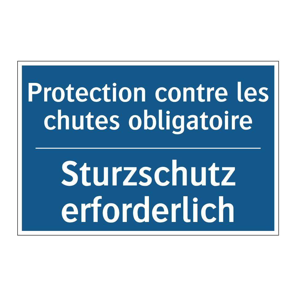 Sturzschutz erforderlich - Protection contre les chutes obligatoire /.../