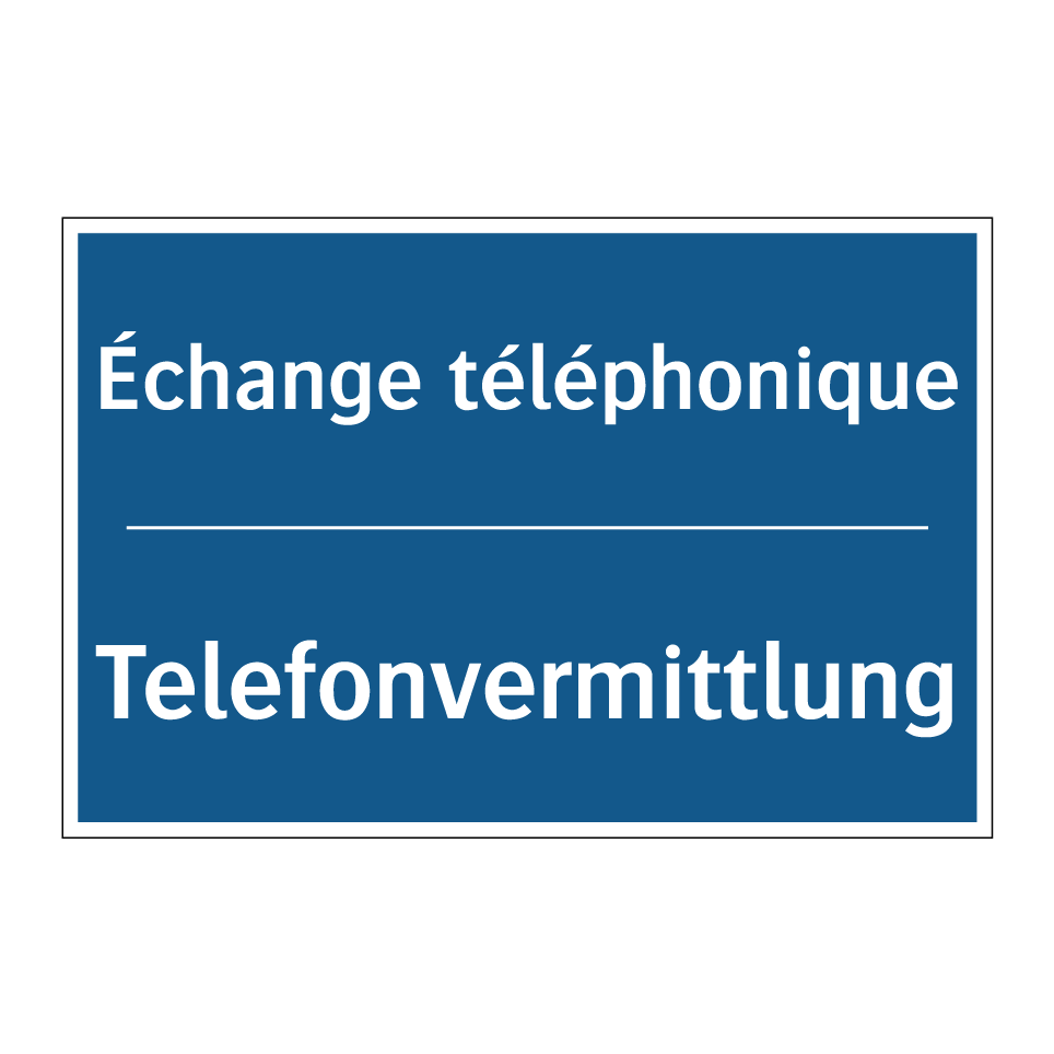 Telefonvermittlung - Échange téléphonique