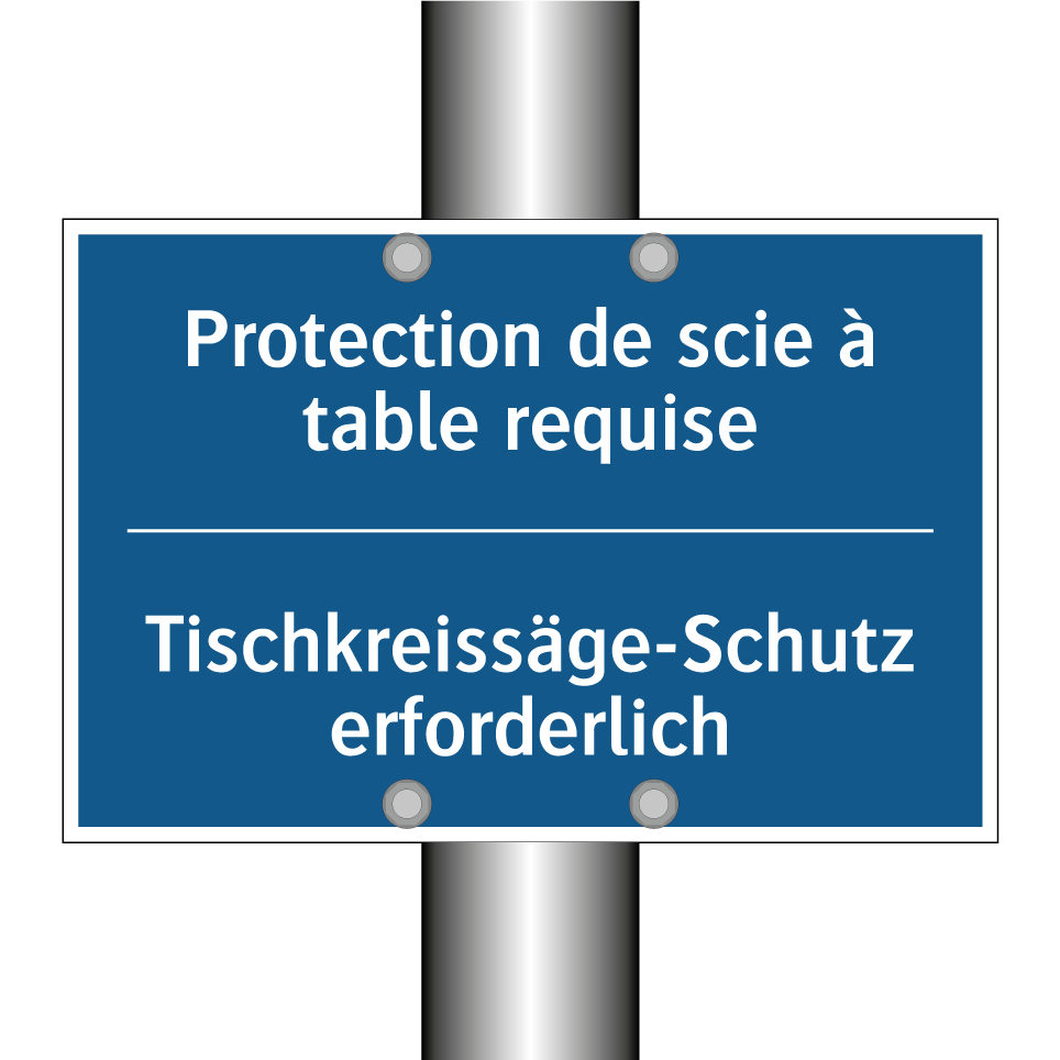 Tischkreissäge-Schutz erforderlich /.../ - Protection de scie à table requise /.../