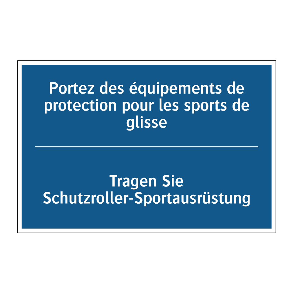 Tragen Sie Schutzroller-Sportausrüstung /.../ - Portez des équipements de protection  /.../