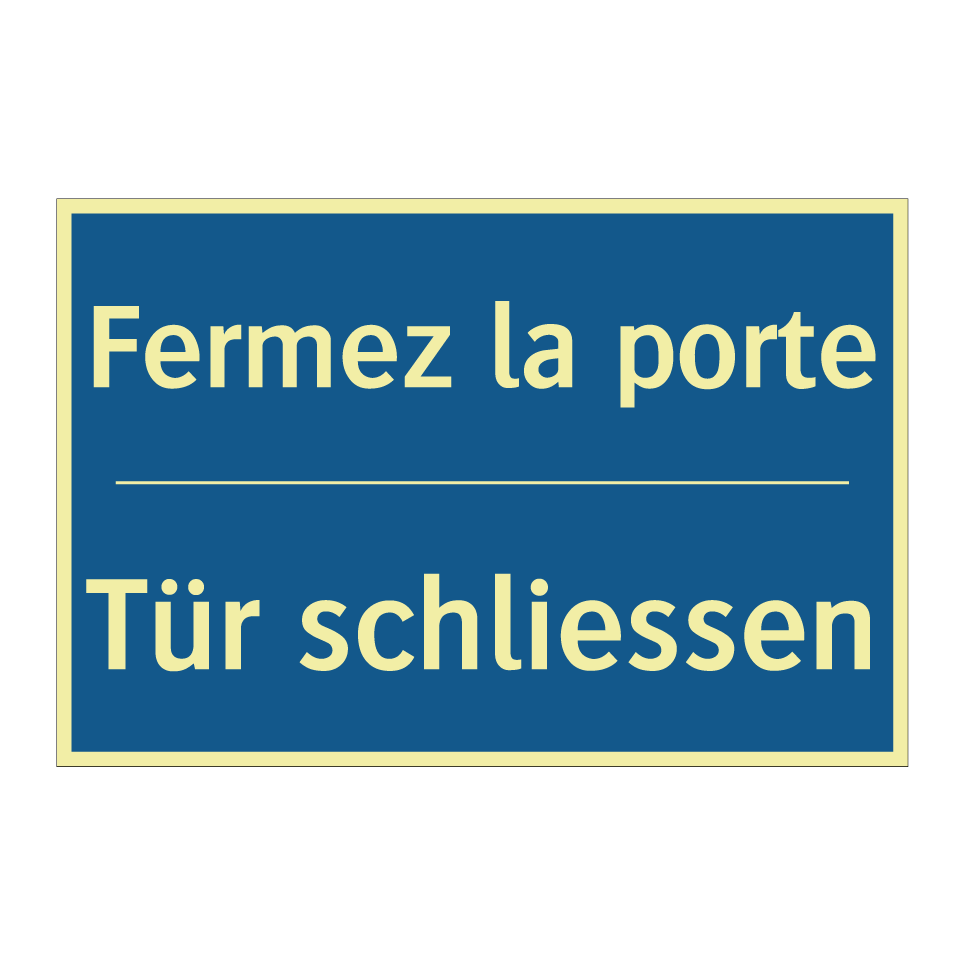 Tür schliessen - Fermez la porte
