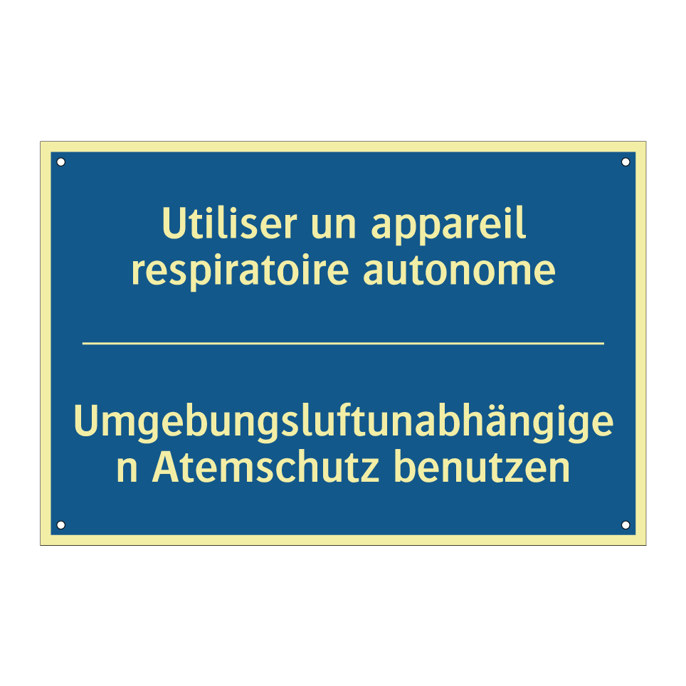 Umgebungsluftunabhängigen Atemschutz  /.../ - Utiliser un appareil respiratoire  /.../