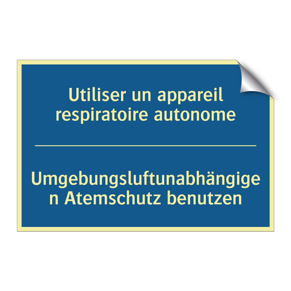 Umgebungsluftunabhängigen Atemschutz  /.../ - Utiliser un appareil respiratoire  /.../