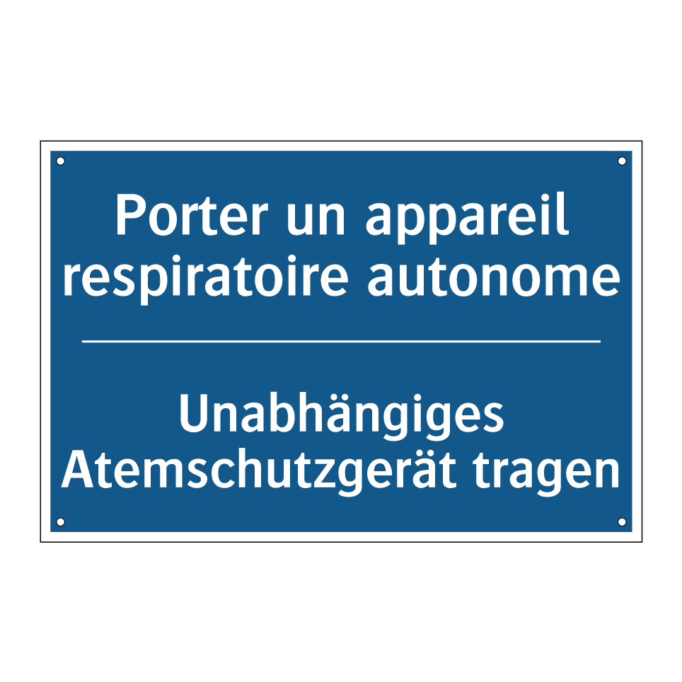 Unabhängiges Atemschutzgerät tragen /.../ - Porter un appareil respiratoire  /.../