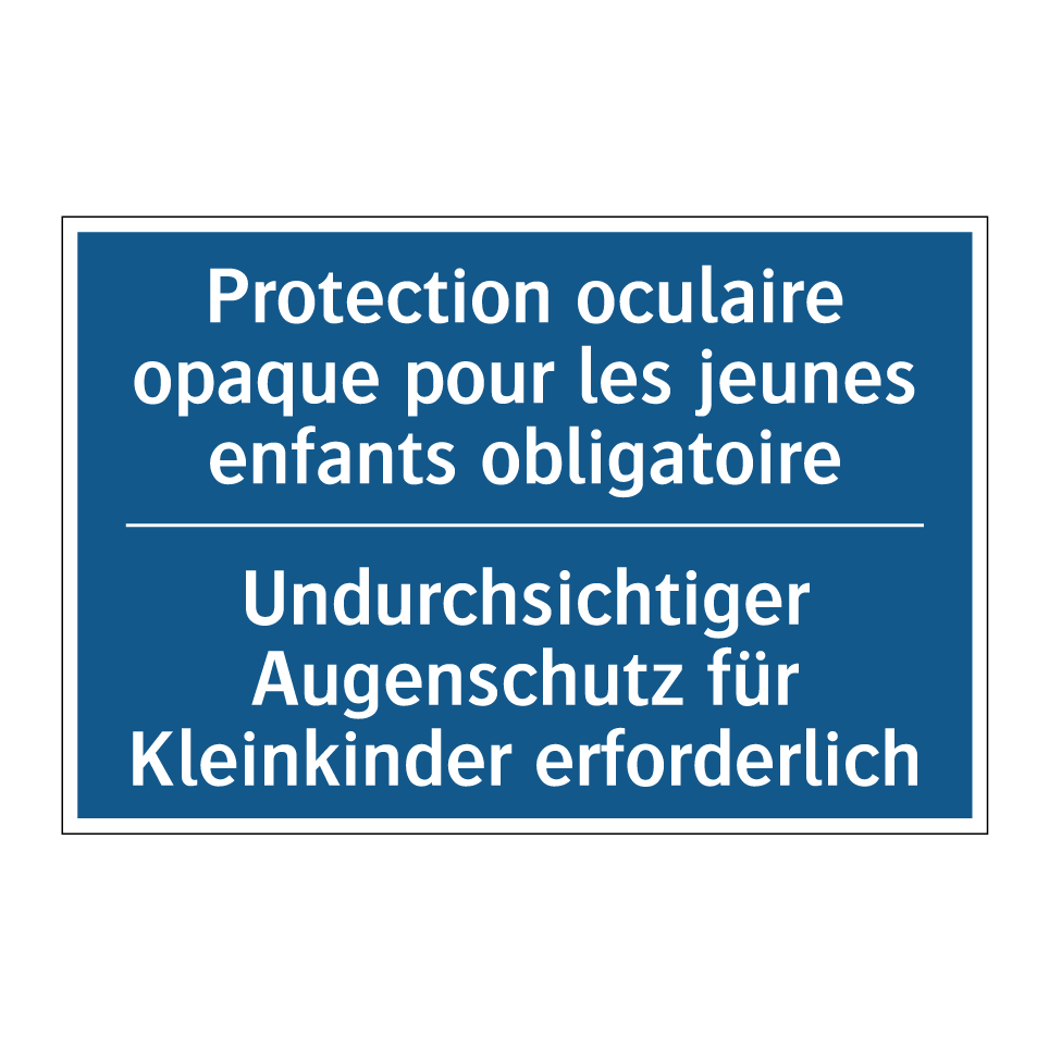 Undurchsichtiger Augenschutz für  /.../ - Protection oculaire opaque pour  /.../