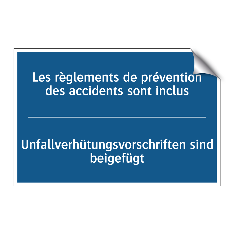 Unfallverhütungsvorschriften sind  /.../ - Les règlements de prévention des  /.../