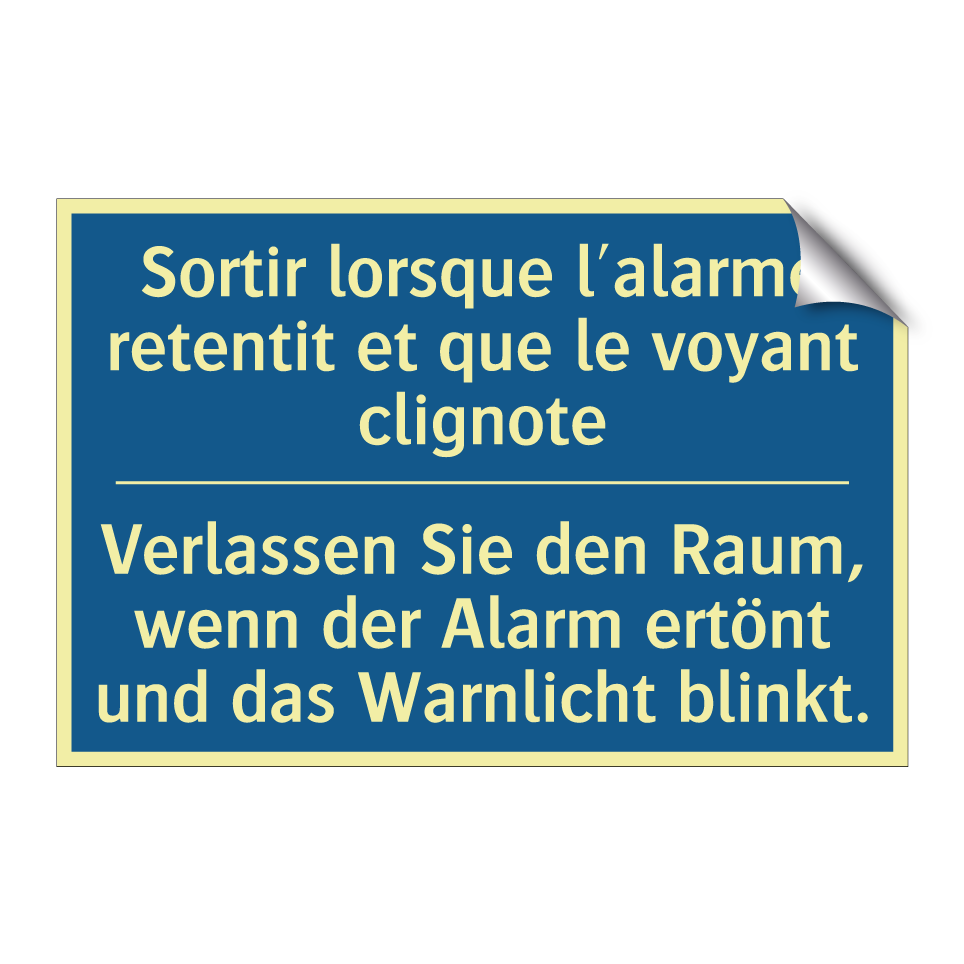 Verlassen Sie den Raum, wenn der  /.../ - Sortir lorsque l'alarme retentit  /.../