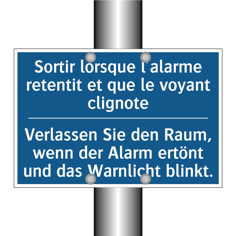 Verlassen Sie den Raum, wenn der  /.../ - Sortir lorsque l'alarme retentit  /.../