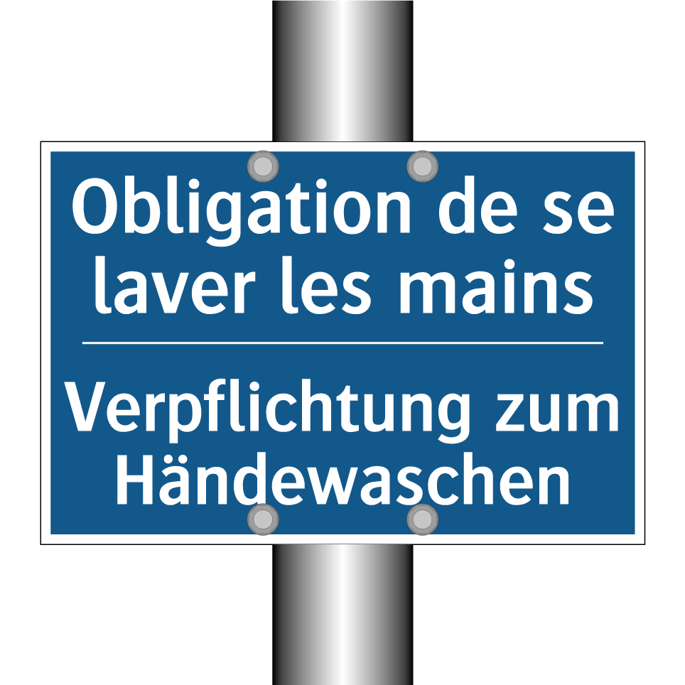 Verpflichtung zum Händewaschen - Obligation de se laver les mains /.../