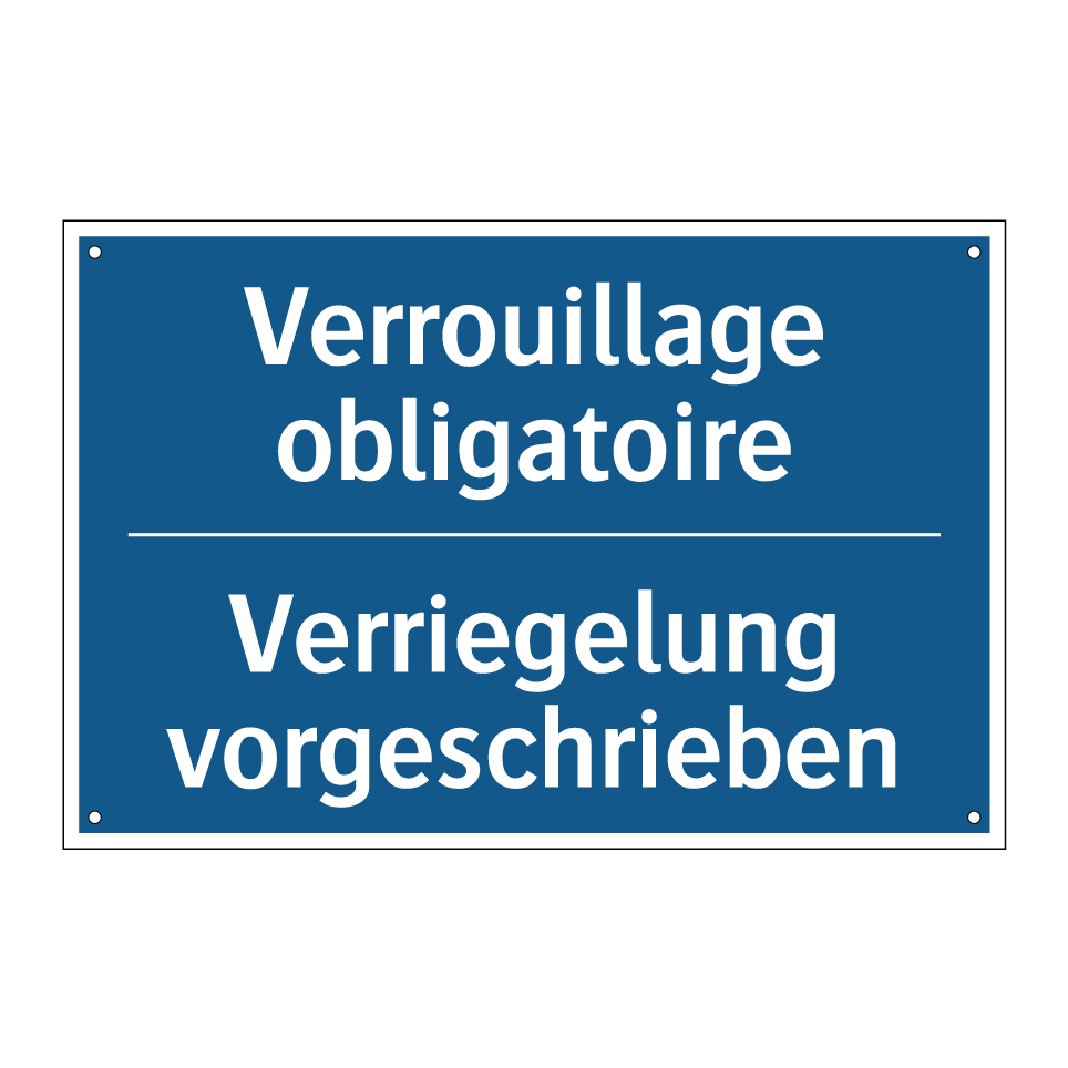 Verriegelung vorgeschrieben - Verrouillage obligatoire