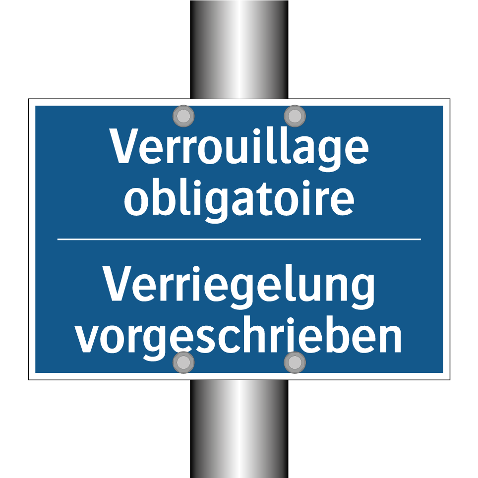 Verriegelung vorgeschrieben - Verrouillage obligatoire