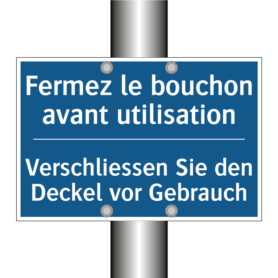 Verschliessen Sie den Deckel vor  /.../ - Fermez le bouchon avant utilisation /.../