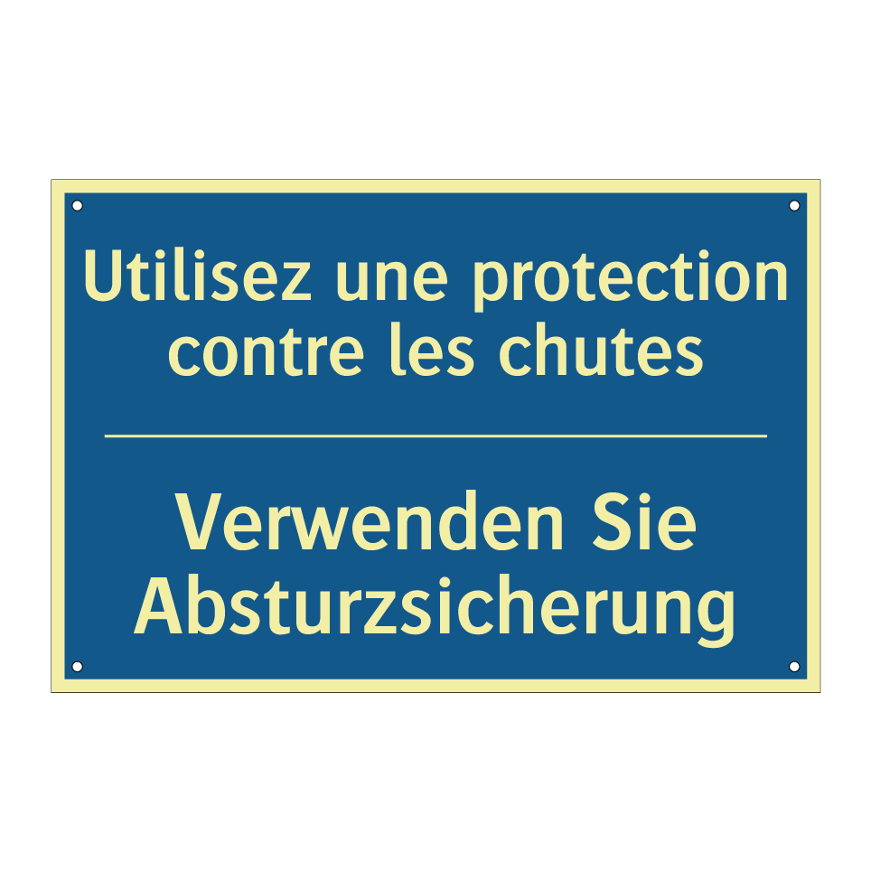 Verwenden Sie Absturzsicherung - Utilisez une protection contre  /.../