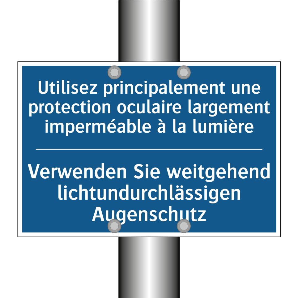 Verwenden Sie weitgehend lichtundurchlässigen  /.../ - Utilisez principalement une protection  /.../