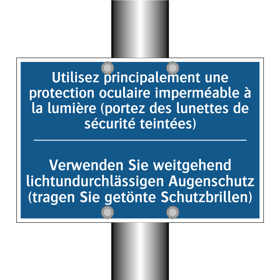 Verwenden Sie weitgehend lichtundurchlässigen  /.../ - Utilisez principalement une protection  /.../