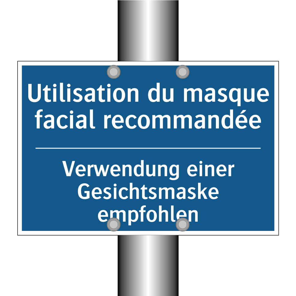Verwendung einer Gesichtsmaske  /.../ - Utilisation du masque facial recommandée /.../