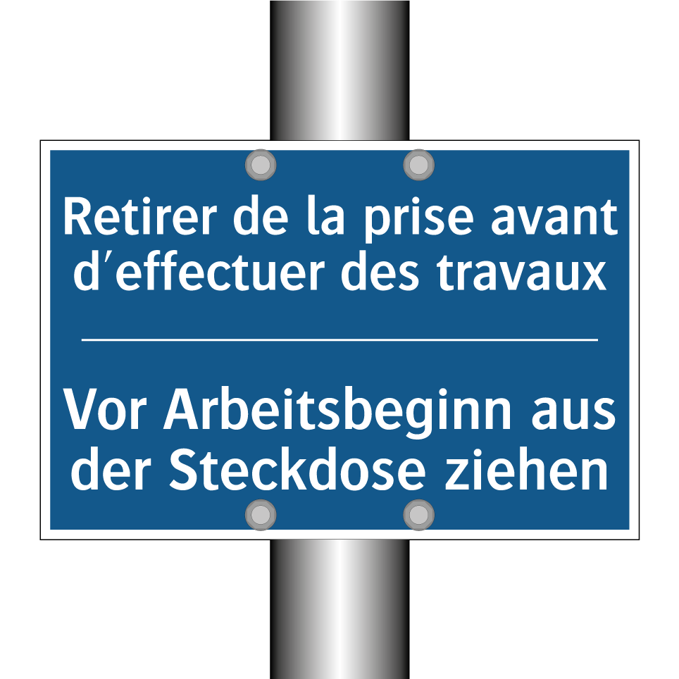 Vor Arbeitsbeginn aus der Steckdose  /.../ - Retirer de la prise avant d'effectuer  /.../