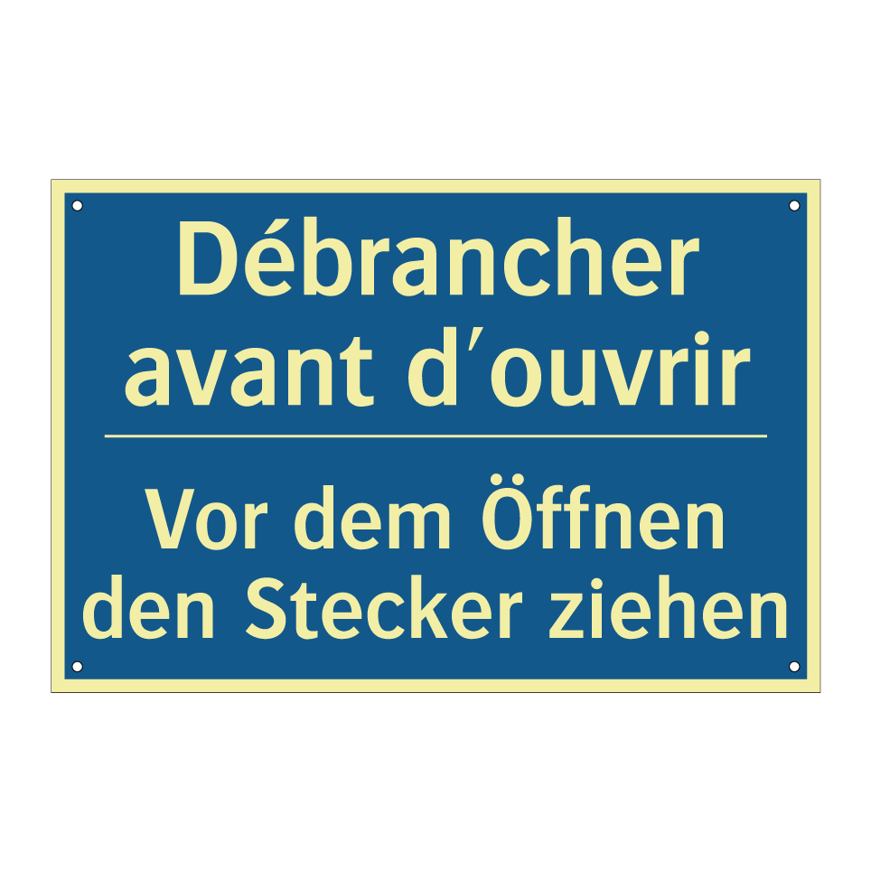 Vor dem Öffnen den Stecker ziehen /.../ - Débrancher avant d'ouvrir