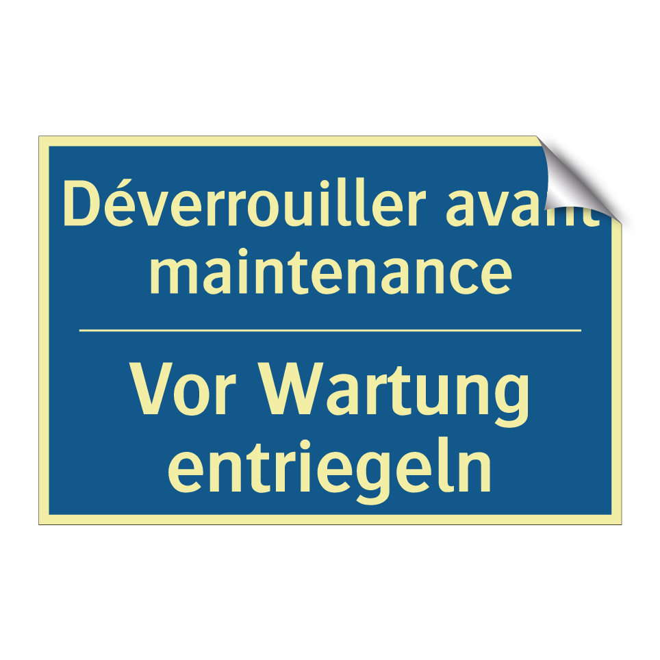 Vor Wartung entriegeln - Déverrouiller avant maintenance /.../