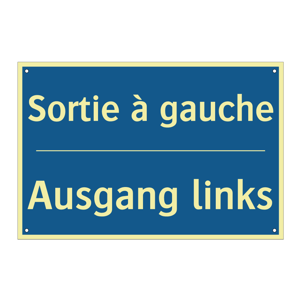 Ausgang links - Sortie à gauche