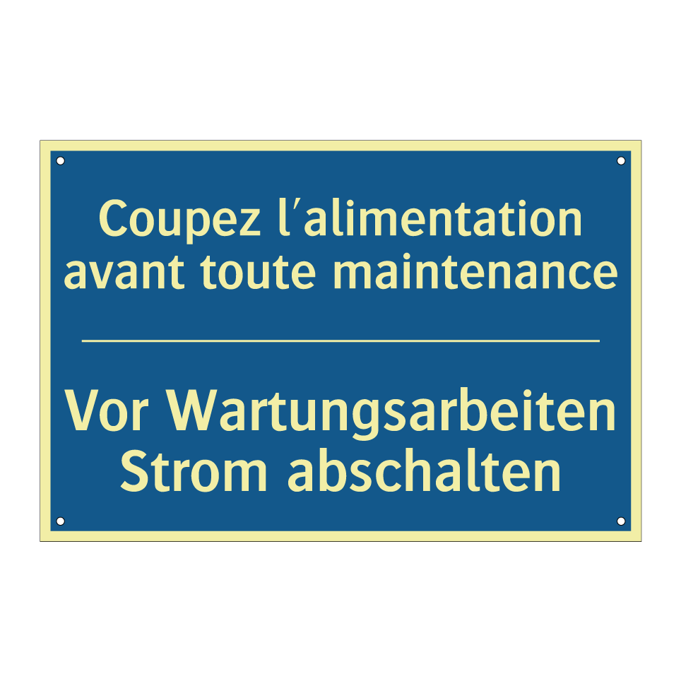 Vor Wartungsarbeiten Strom abschalten /.../ - Coupez l'alimentation avant toute  /.../