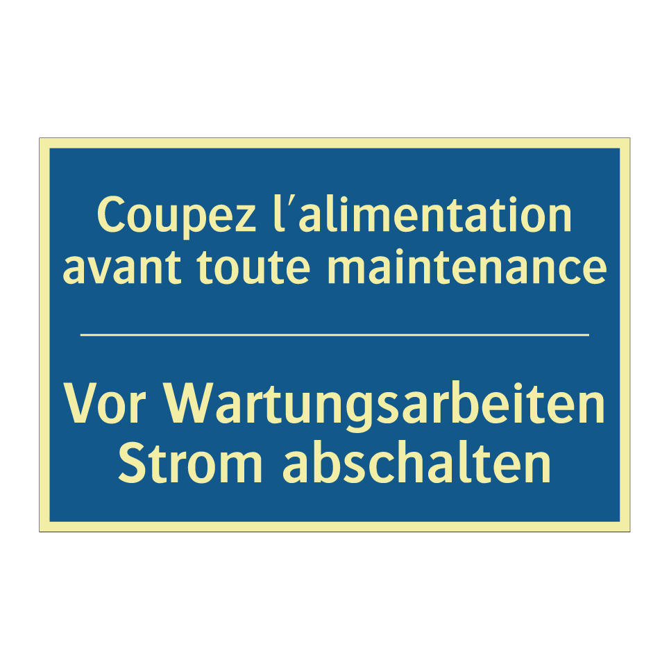 Vor Wartungsarbeiten Strom abschalten /.../ - Coupez l'alimentation avant toute  /.../