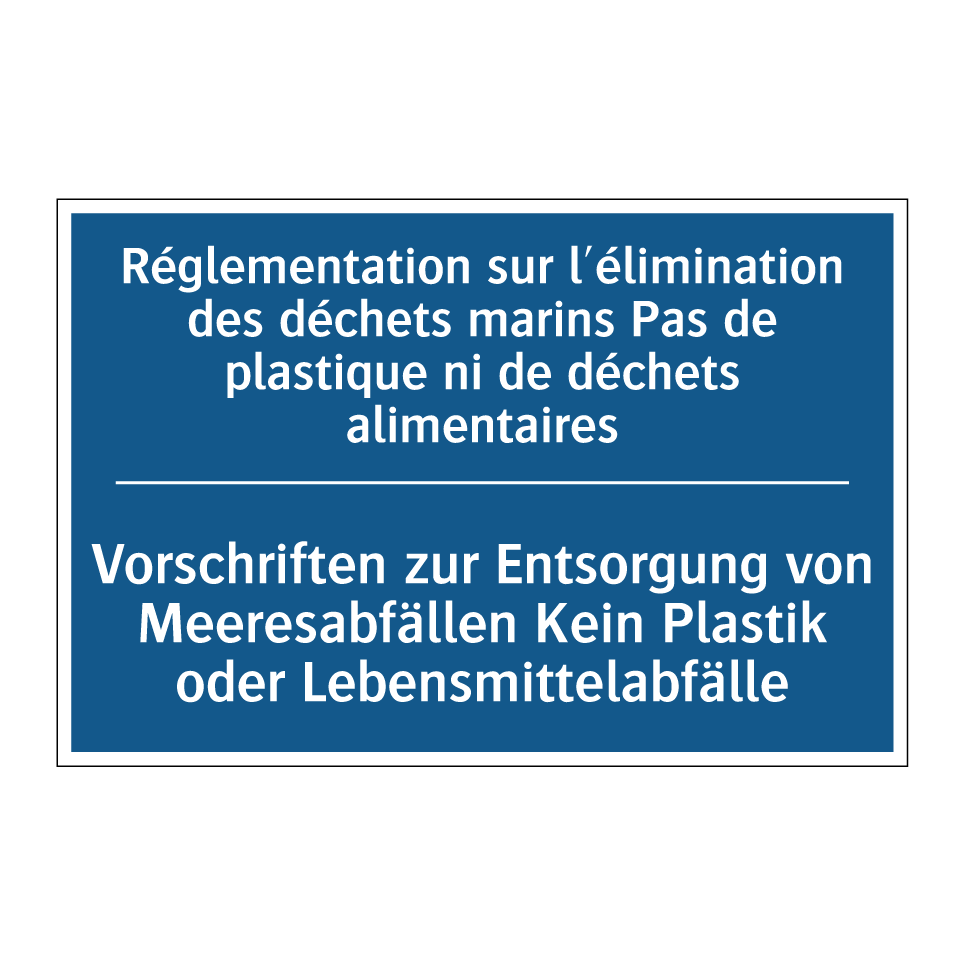 Vorschriften zur Entsorgung von  /.../ - Réglementation sur l'élimination  /.../