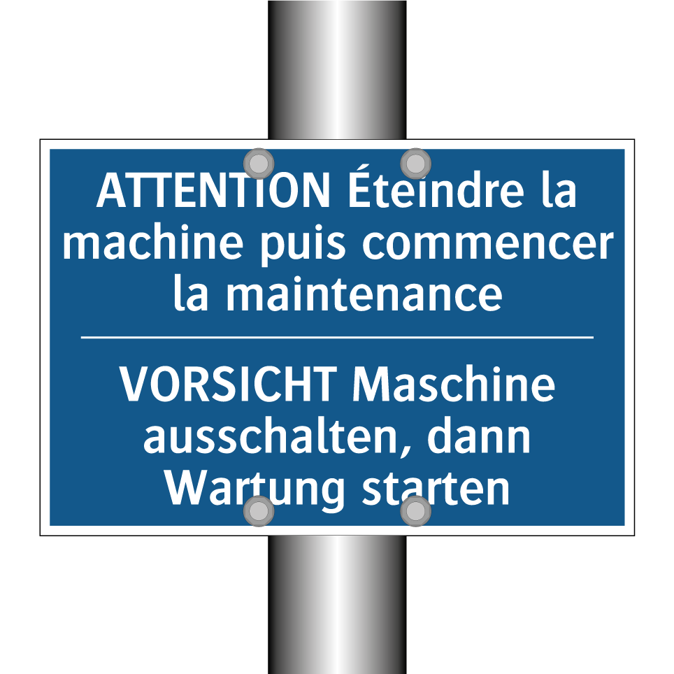 VORSICHT Maschine ausschalten,  /.../ - ATTENTION Éteindre la machine  /.../