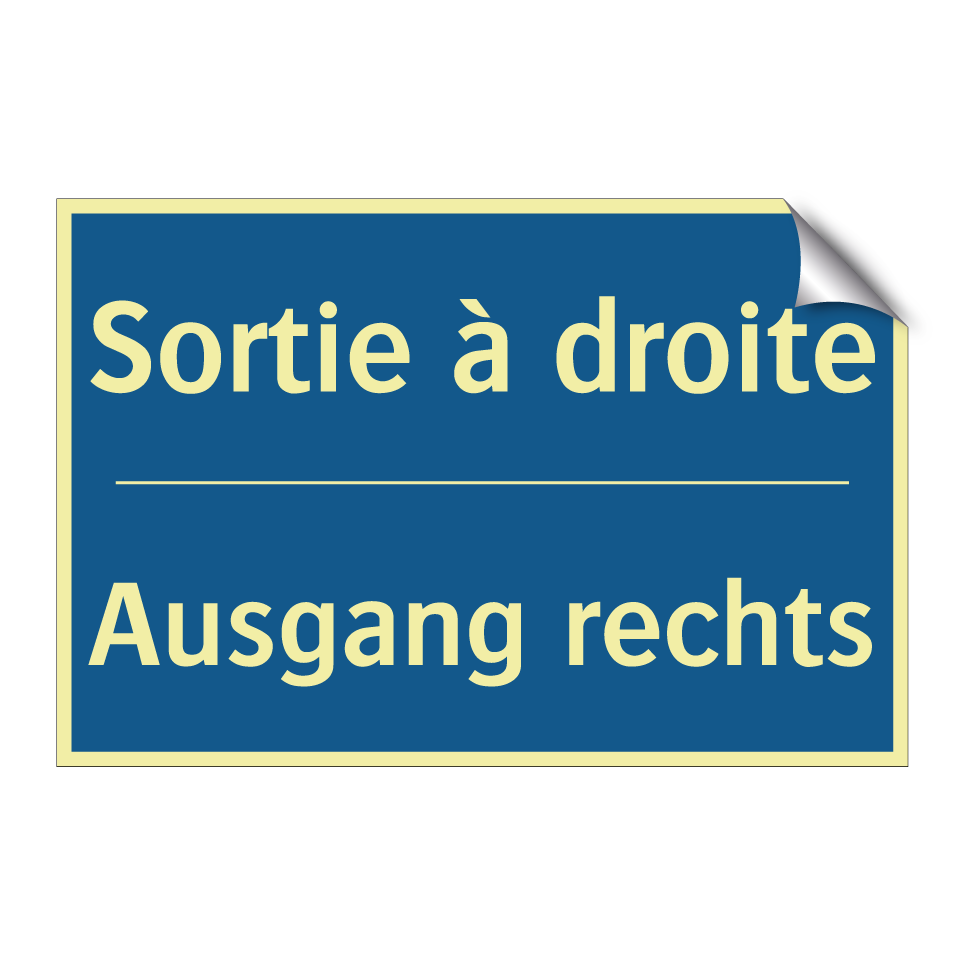 Ausgang rechts - Sortie à droite