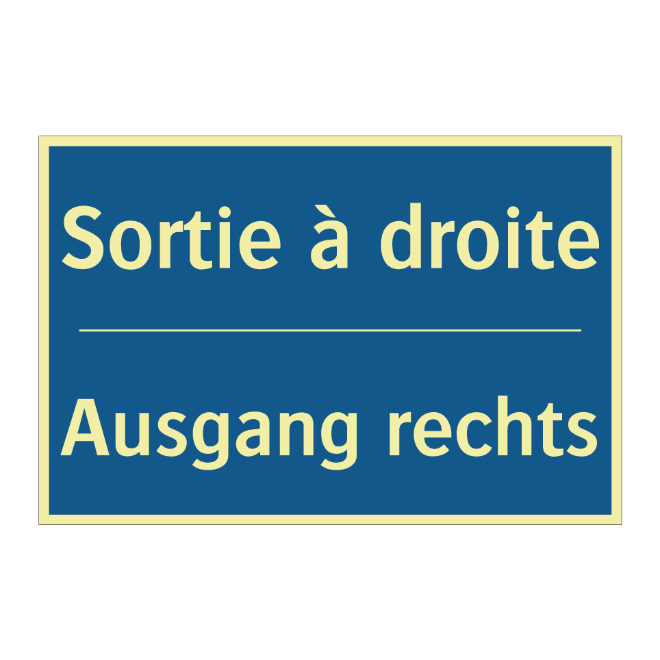 Ausgang rechts - Sortie à droite