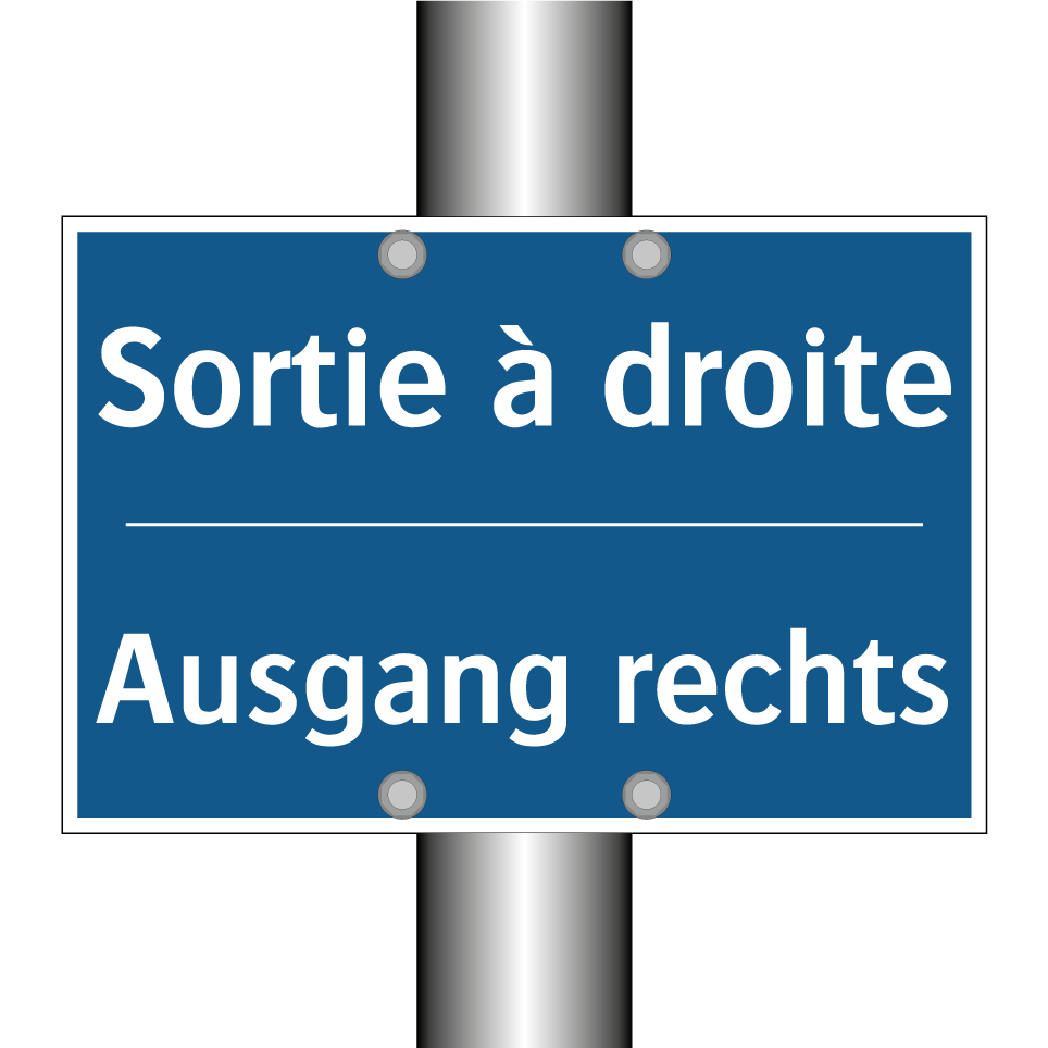 Ausgang rechts - Sortie à droite
