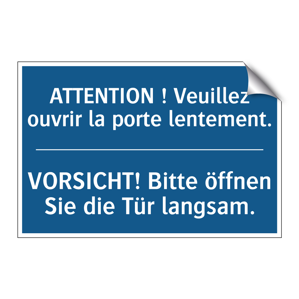 VORSICHT! Bitte öffnen Sie die  /.../ - ATTENTION ! Veuillez ouvrir la  /.../