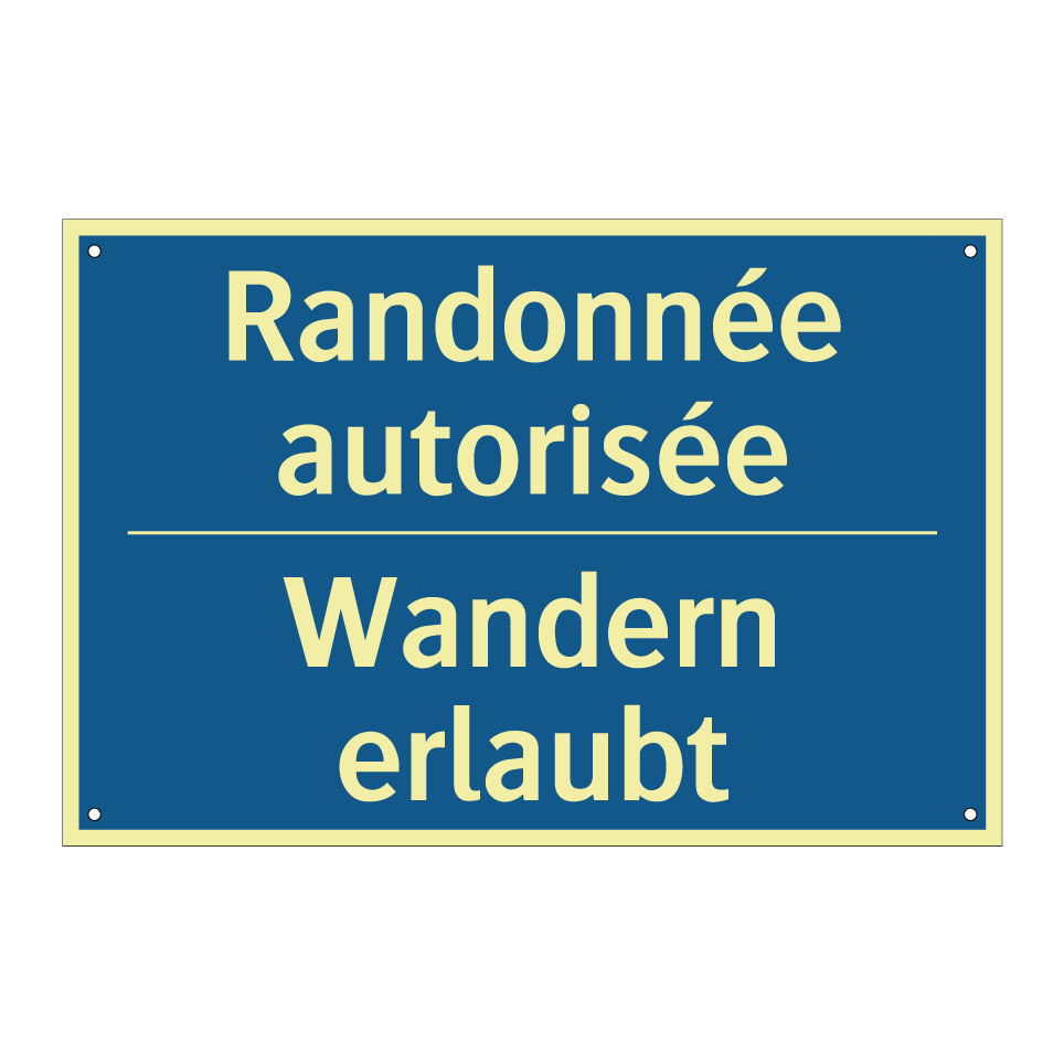 Wandern erlaubt - Randonnée autorisée