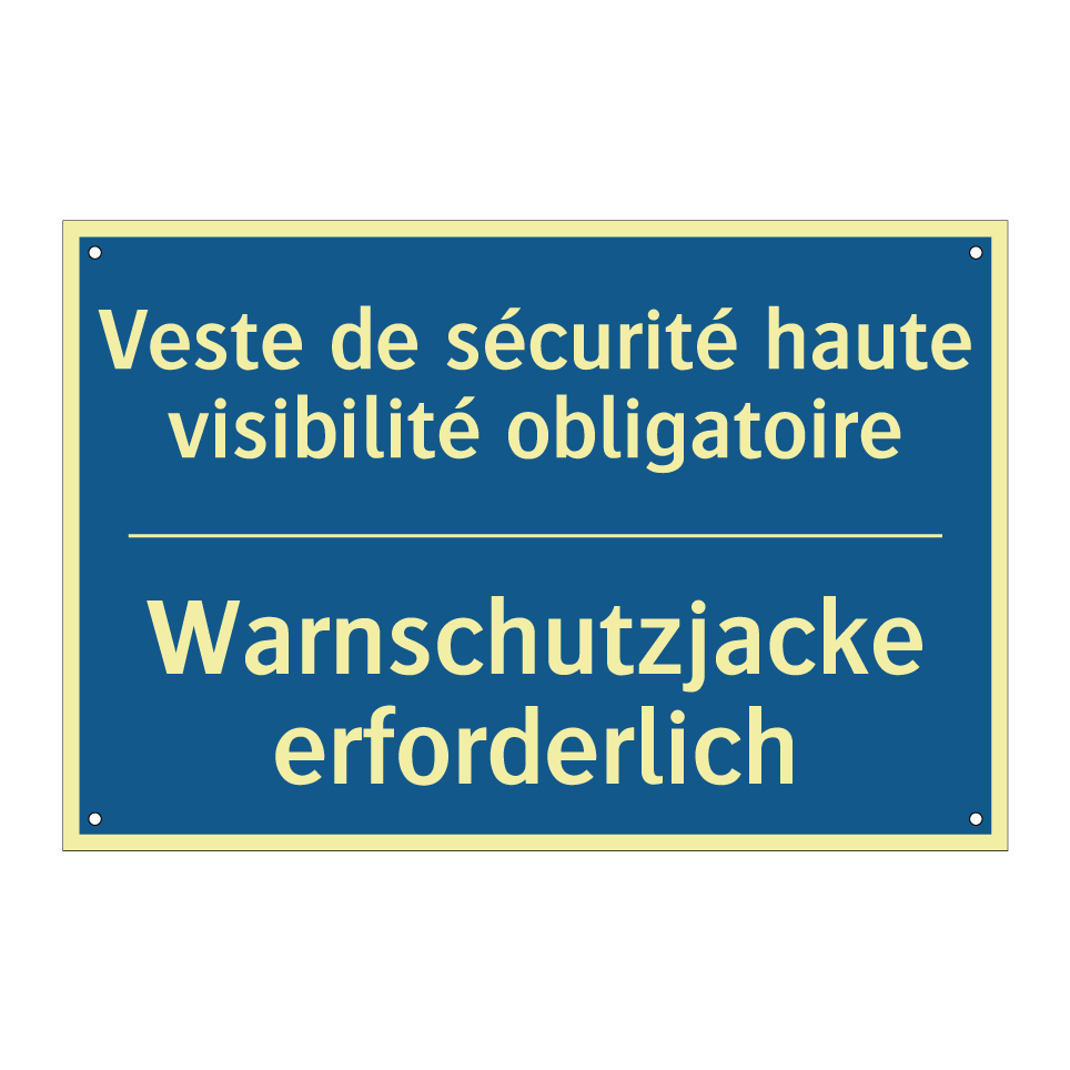 Warnschutzjacke erforderlich - Veste de sécurité haute visibilité  /.../