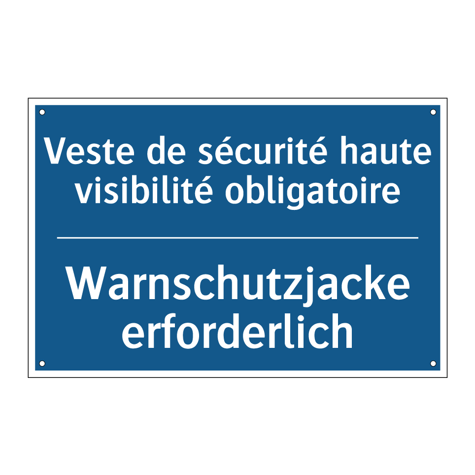 Warnschutzjacke erforderlich - Veste de sécurité haute visibilité  /.../
