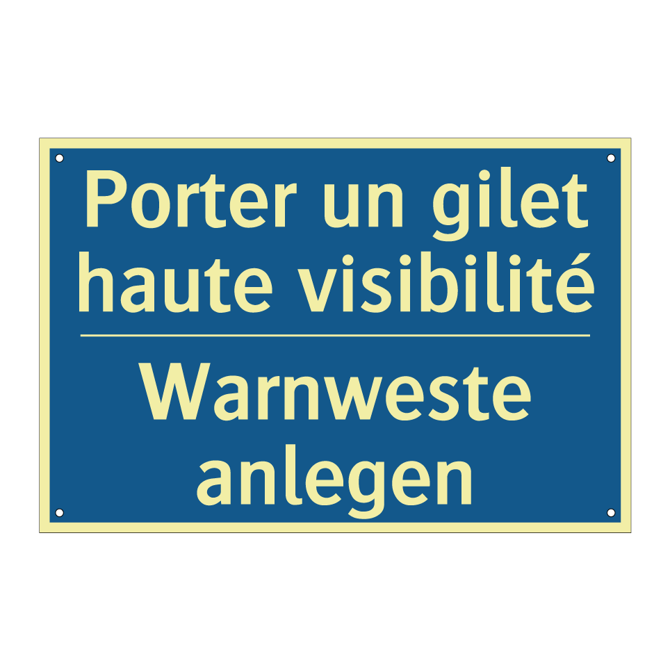 Warnweste anlegen - Porter un gilet haute visibilité /.../
