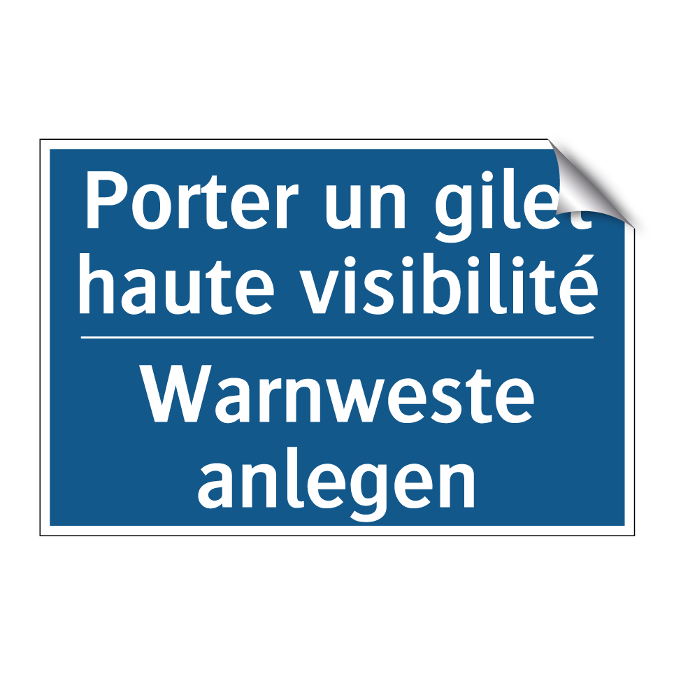 Warnweste anlegen - Porter un gilet haute visibilité /.../