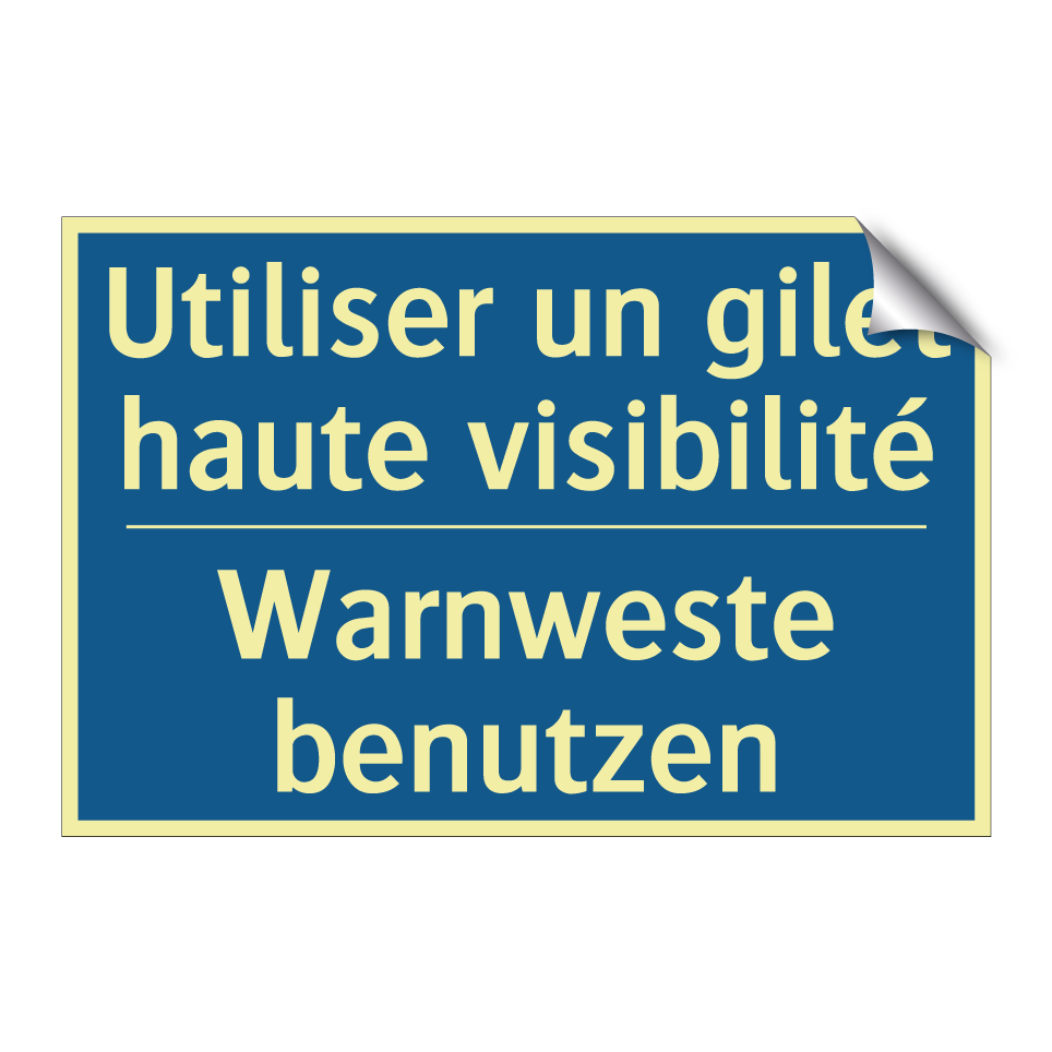 Warnweste benutzen - Utiliser un gilet haute visibilité /.../