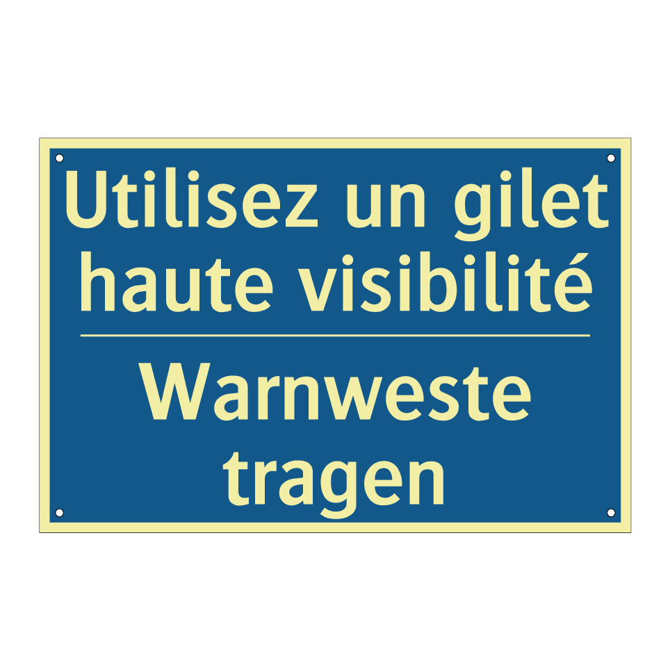 Warnweste tragen - Utilisez un gilet haute visibilité /.../