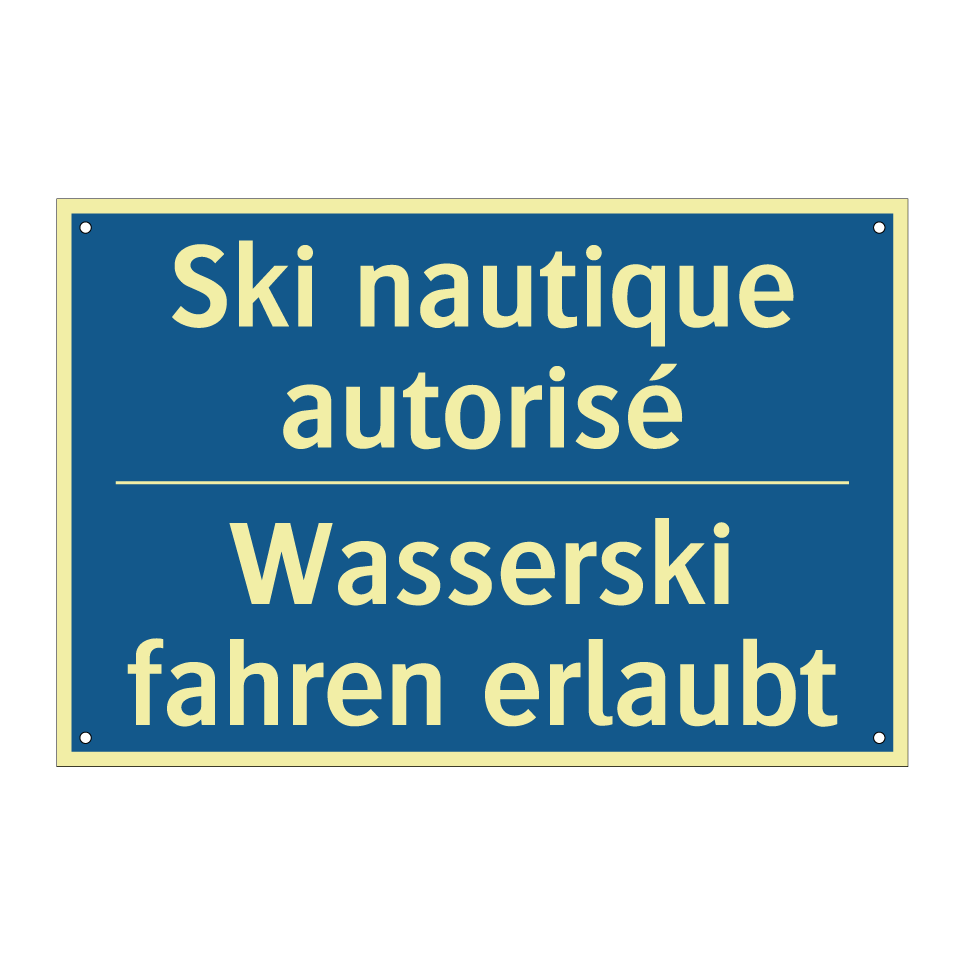 Wasserski fahren erlaubt - Ski nautique autorisé