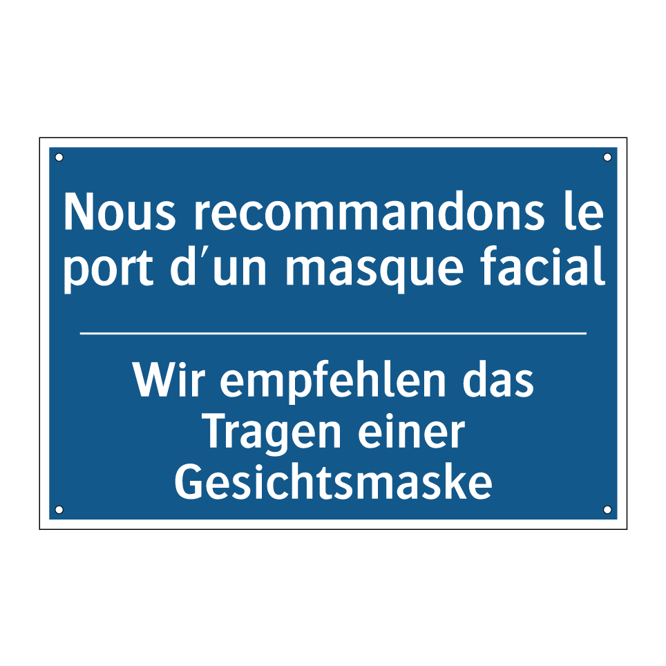 Wir empfehlen das Tragen einer  /.../ - Nous recommandons le port d'un  /.../