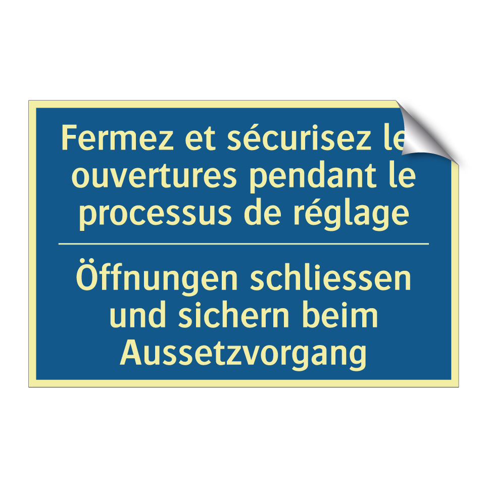 Öffnungen schliessen und sichern  /.../ - Fermez et sécurisez les ouvertures  /.../