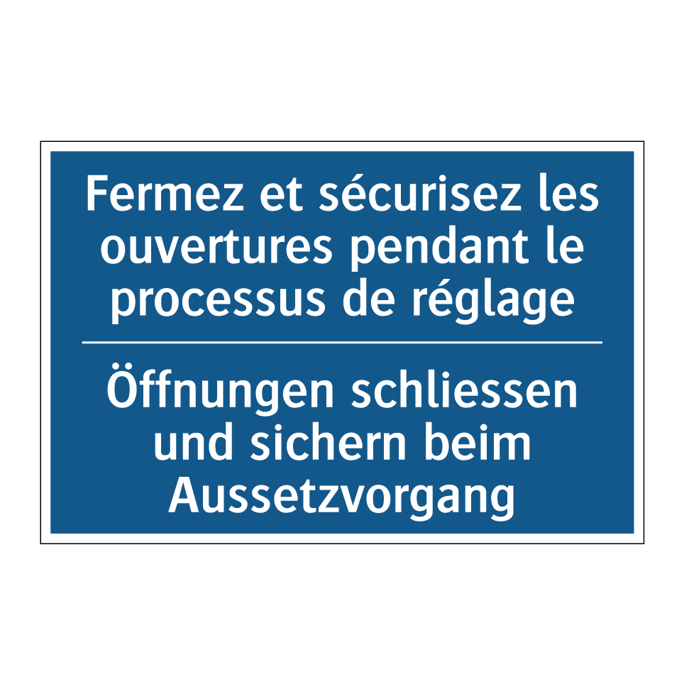 Öffnungen schliessen und sichern  /.../ - Fermez et sécurisez les ouvertures  /.../