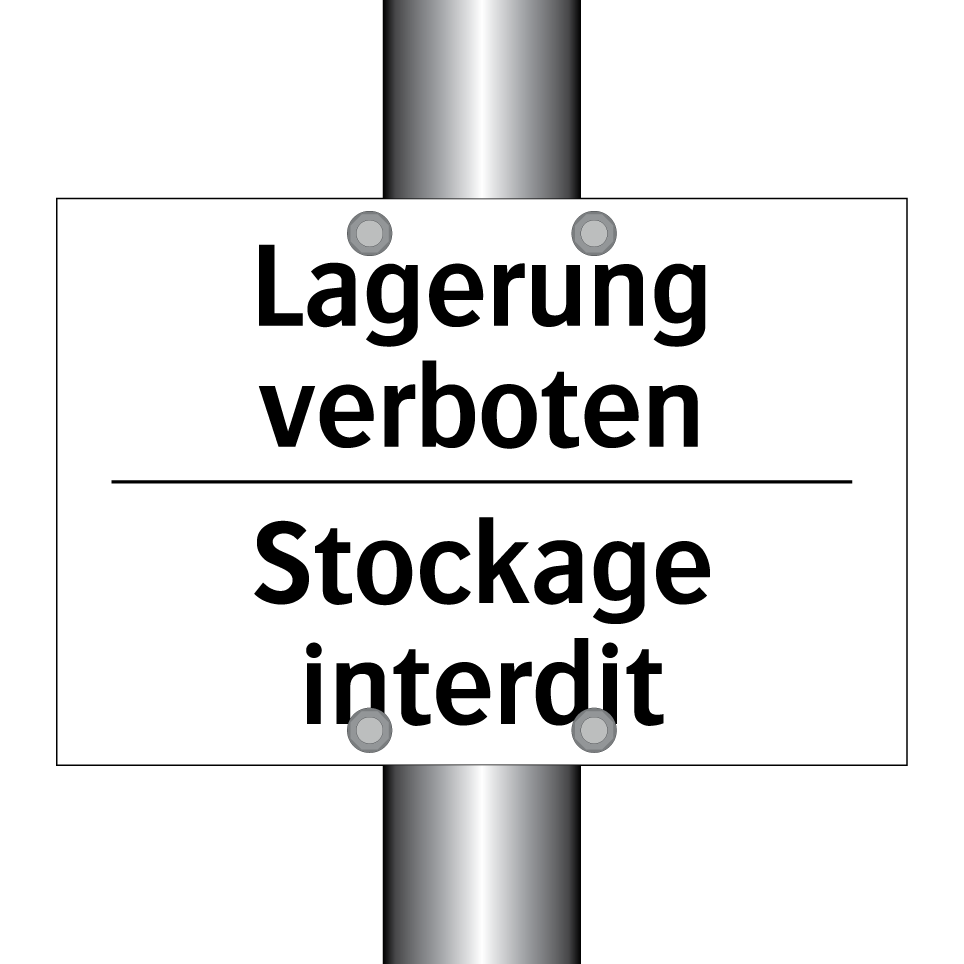 Lagerung verboten - Stockage interdit