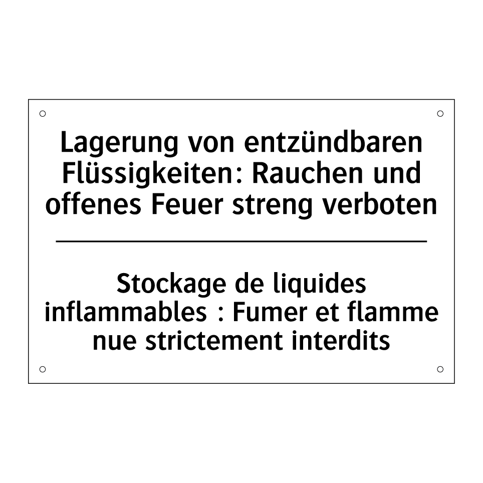 Lagerung von entzündbaren Flüssigkeiten: /.../ - Stockage de liquides inflammables /.../