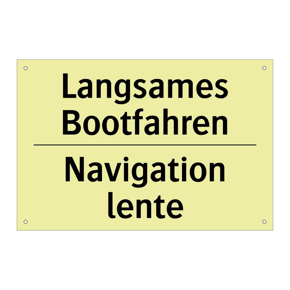 Langsames Bootfahren - Navigation lente