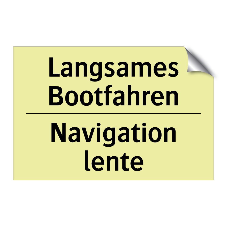 Langsames Bootfahren - Navigation lente