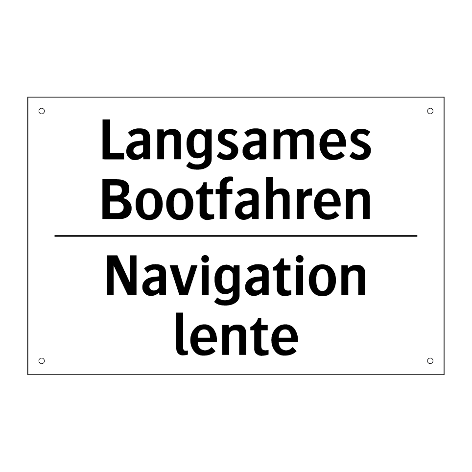 Langsames Bootfahren - Navigation lente