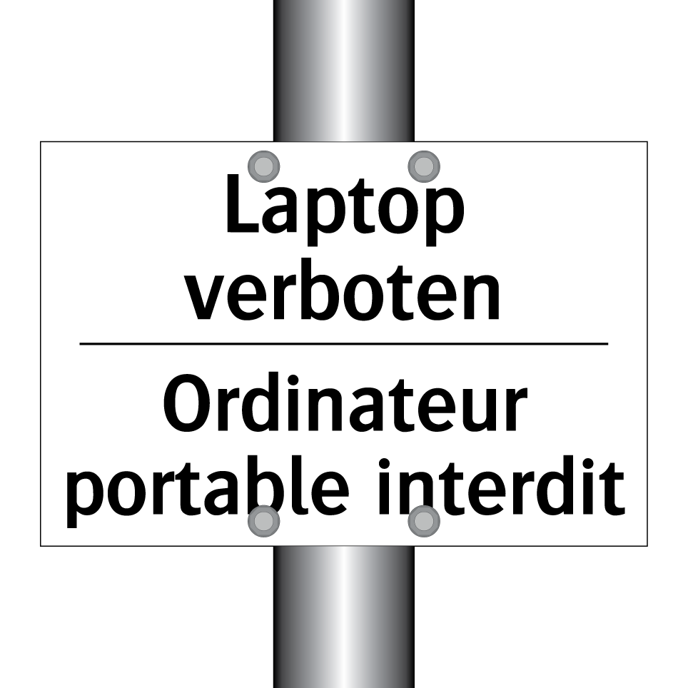 Laptop verboten - Ordinateur portable interdit